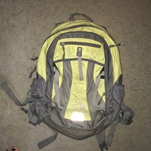 Yellow North Face Backpack